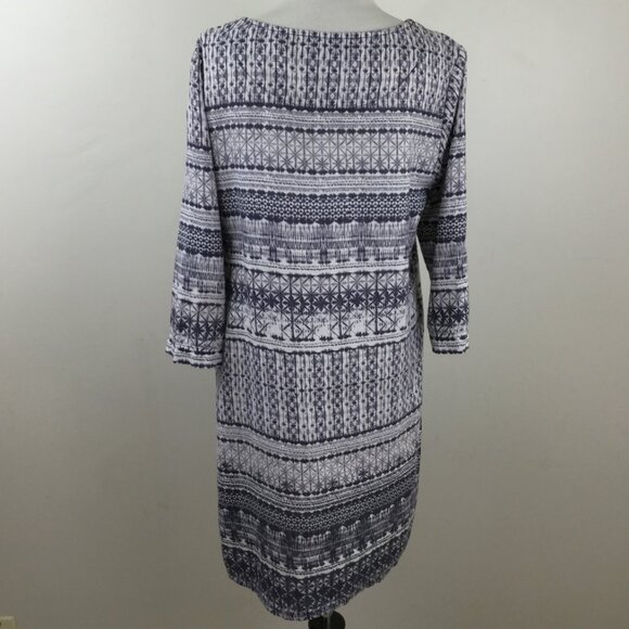 Garnet Hill Black and White Patterned Mini Dress - Picture 5 of 9